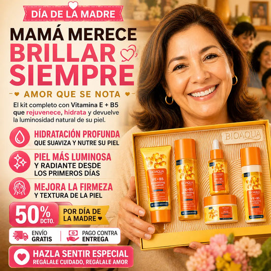 KIT FACIAL BIOAQUA PREMIUM QUE NUTRE, REAFIRMA Y REVIVE LA BELLEZA NATURAL DE MAMA💫💖