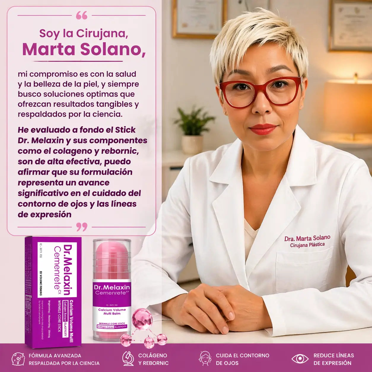 BALSAMO DR. MELAXIN, TECNOLOGIA DE MICROABSORCION PARA SUAVIZAR LAS ARRUGAS RESTAURANDO LA ESTRUCTURA NATURAL DE LA PIEL